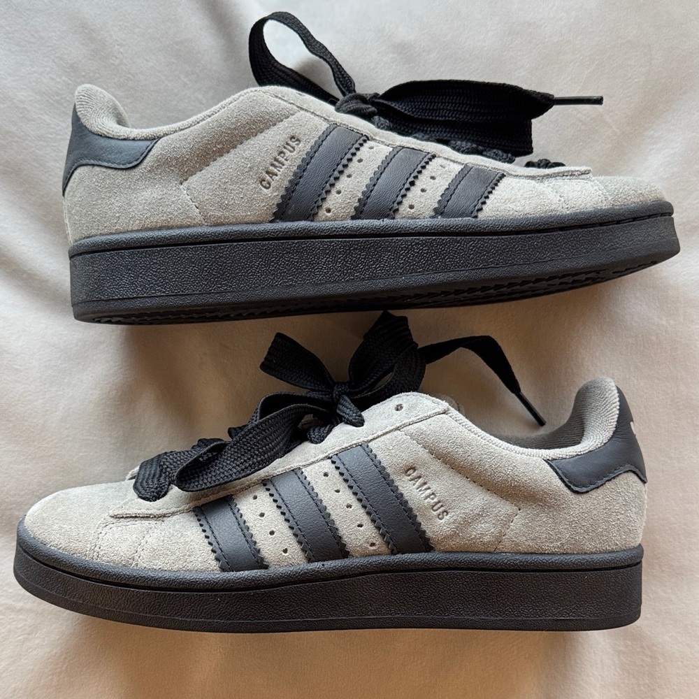 NIB ADIDAS CAMPUS TAUPE FAT LACES